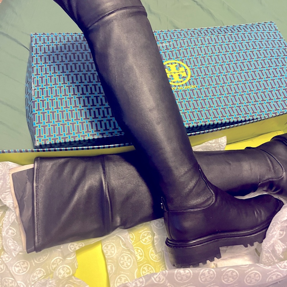 Tory Burch Lug Sole Over the Knee Boot